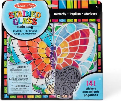 Melissa & Doug Stained Glass Made Easy Activity Kit: Butterfly - 140+