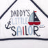 Set 6-12 Baby Hooded Bath Towel and Washcloth for Infants, Boys and Girls Months (Daddy's Sailor)