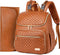 Weitars Diaper Bag Backpack Leather Baby Diaper Bag with Changing Pad Travel