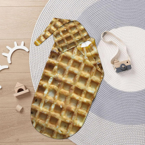 Qiohoey Wafels Funny Food Newborn Baby Swaddle Blanket with Beanie Hat Baby Receiving Blanket Soft Baby Sleep Sack Baby