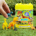 Prehistoric Dinosaur Playset – 45 Assorted Plastic Animal Figures with Storage Container for Kids