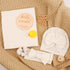 4PCS Set DRESHOW BQUBO Baby Swaddle Blankets for Girls, Newborn Accessories with Hat and Bow Headband with Hello World