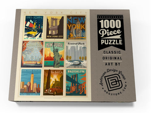 MyPuzzle New York City Multi-Image Print - Edition 1 Vintage Poster, Premium 1000 Piece Jigsaw Puzzle for Adults