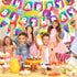 2 Pieces Tie Dye Party Decorations, Happy Birthday Pennant Banner for Retro Classic 60s 70s Theme Supplies