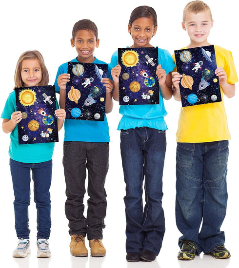 Tenare 24 Sheets Space Stickers for Kids - Solar System Astronaut Mix and Match Outer DIY Outer Wall Stickers