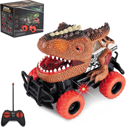 Dinosaur Toys Remote Control Car for Kids 3-7, Dino RC Car for Boys and Girls Birthday Gift