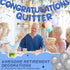 Fulmoon Pre Strung Congratulations Quitter Glitter Banner Funny Retirement Party Decorations Supplies Garland for Men
