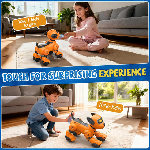 Programmable anysun Robot Dog for Kids, Remote Control Dog with Voice and Touch Interaction, Followable Dog Robot