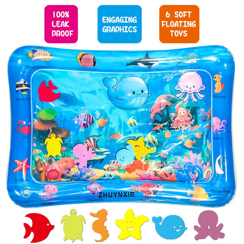 ZHUYNXIR (27.5x20 Infant Play mat, Inflatable Play Mat Water Cushion Baby Water mat, Fun Early Development Activity