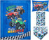 Set 4-Piece Sets Todays Kids Monster Trucks Toddler Bedding for Boys - Toddler Bed Comforter for Boys, Reversible