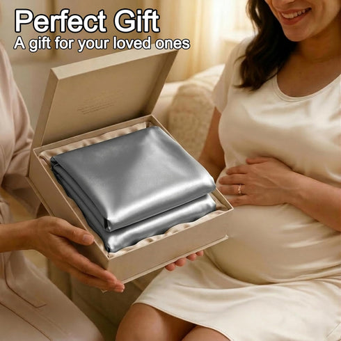 2 Pack Pro Goleem Satin Nursing Pillow Cover Soft Silk Feeling Feeding Pillow Slipcover for Breastfeeding Moms Fits