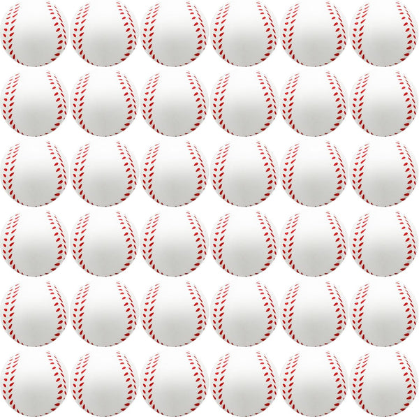 60 Pcs Baseball Stress Ball, 2.5 Inch Mini Squeeze Foam Baseball for Kids, Relaxable Sports Ball for Parties