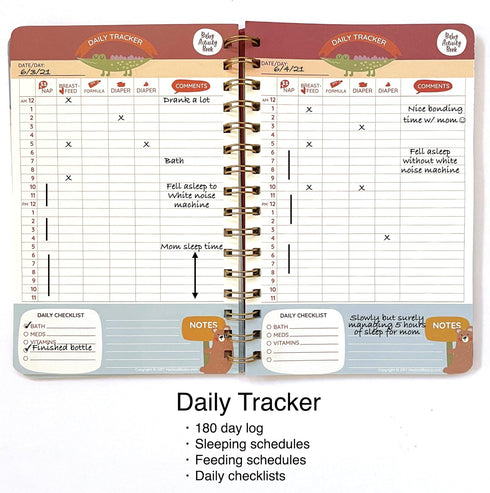 Baby Tracking Journal (Girl Edition), HARDCOVER Baby Diary for Newborns, Daily Activity Log, Health Record