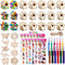 Tuanse 107 Pcs Wooden Birdhouse DIY Kits Includes 21 Unfinished Wood Mini