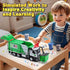 12'' Set 4 HOLYFUN Electric Garbage Truck with Front Loader/Metal Cab, Friction-Powered Recycling Vehicle