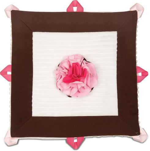 Pavilion Gift Company Lovie Baby Blanket, Strawberry Sundae, 13" Size