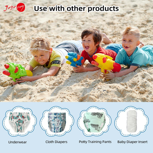 6Pcs 5T Joyo roy Waterproof Cloth Diaper Cover Reusable Plastic Training Pants for Toddlers Diaper Covers for Boys Leak