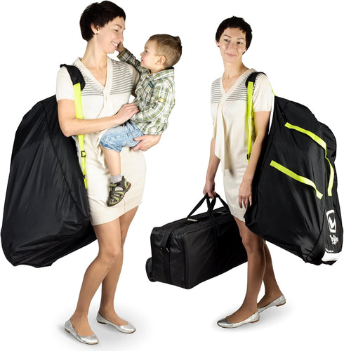 Backpack V VOLKGO Car Seat Travel Bag For Airplane with Padded Shoulder Straps, Gate Check Bag, Car Seat Bags for Air