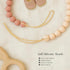 Canjolie 2 Pack Wood Paci Clips for Baby Girl, Premium Flexible Bead Design, Universal Fit, Safe Pacifier Holder