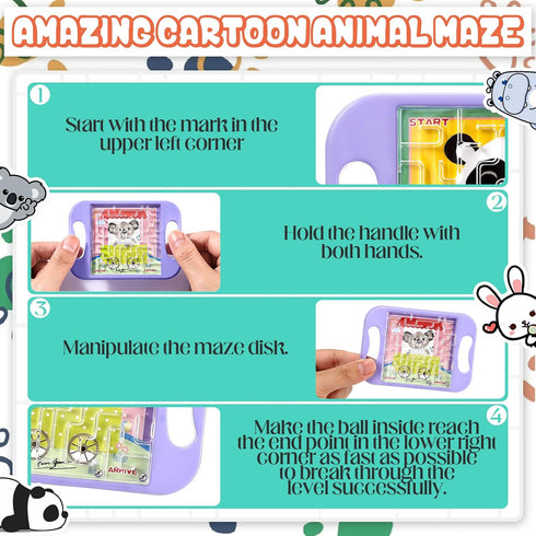 36 Pcs Maze Puzzle Cubes - Bulk 4 Colors Maze Game Puzzles for Educational Handheld Puzzle Games for Kids Students