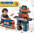 65 Set, 2-in-1 Set 3 4 5 6 7 8 Pcs Kids Tool Kids Tool Box & Bench, Toddler Tool with Electric Drill and Power Miter