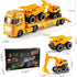 Toys,25.6" 3 4 5 6+ Dwi Dowellin Construction Carrier Truck Kids Semi-Trailer Toy with Excavator and Dump Truck,Gifts