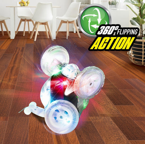 Mindscope 27 Turbo Twisters RED MHz Bright LED Light Up Stunt RC Remote Control Vehicle
