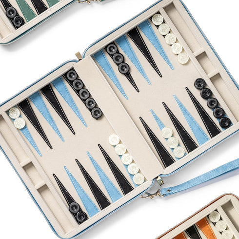 Lingle Backgammon Sets Backgammon Backgammon Set for Adults, Classic Board Game with Folding Faux Leather Case
