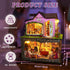 Miniature House Kit, DIY Dollhouse Kits with Lights and Dust Cover, The for Family & Friends, Creative Craft Kit