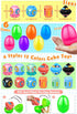 12 Pack 3.4" Jumbo Filled Easter Eggs with Toys Magic Bean Cubes, Fidget Puzzle Toy Brain Teaser Easter Basket Stuffer