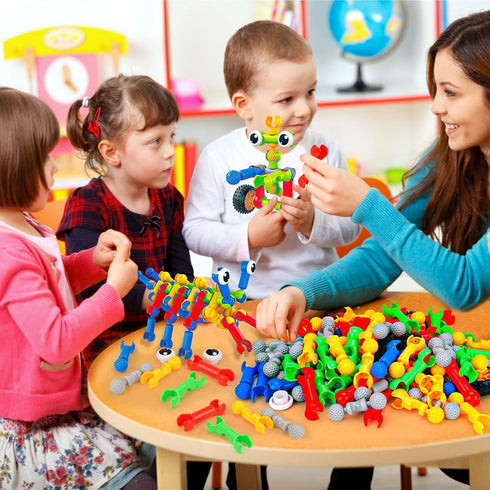 3 4 5 6 7 8+ 186 4-8 6-8 8-12 Kids STEM Building Toys for Year Old Boy Girl Birthday Gift, Pcs Preschool Classroom