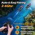 jogpun 30KMH 7 8-12 Cooling,20Mins,Low Alert,2.4Ghz,Red RC Remote Control Boat with LED Light Modes Waterproof Electric