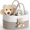 FoldTier Bear Diaper Caddy Organizer Cart Storage for Nursery with Handle, Bear