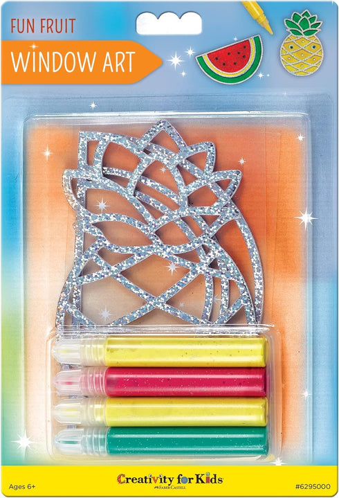 Creativity for Kids Window Art Fun Fruits: Paint and Decorate 2 Suncatchers for Kids' Window Art