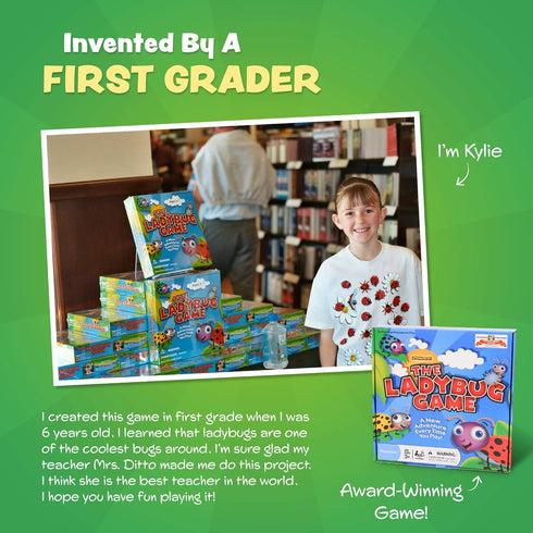 The Lady Bug Game - Award Winning Educational Kids Board Game for Travel and Home