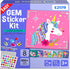 EZCRA Easy Arts and Crafts for Kids - Fun Gem Sticker Kit