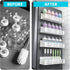 ieddet 4 Pack 8 Magnetic Baby Bottle Organizer for Refrigerator, Bottle Organizer Rack with Hooks, Storage for Baby