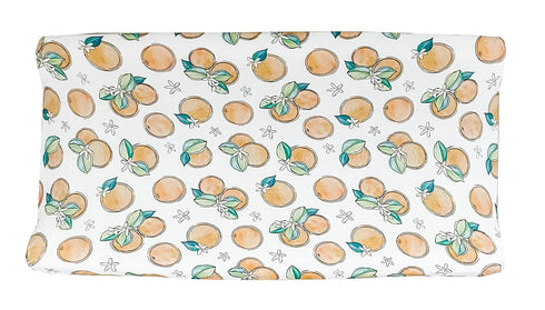 Orange Blossom Fitted Changing Pad Cover, Made from Viscose from Bamboo and