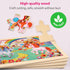 SYNARRY Large Unicorn Princess Fairy Wooden Puzzles Gift Box (12.2*9.4 in) - 24 Pcs for Kids Ages 4-6