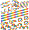 Aubrogo 30pcs Rainbow Party Favors , Bulk Wacky Track Fidgets Toys Snap and