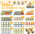 120 2 3D 3 4 5 6 7 8 9+ HarworLife PCS Magnetic Tiles, Diamond Magnet Tiles with Cars Magnetic Blocks STEM Toys Kids