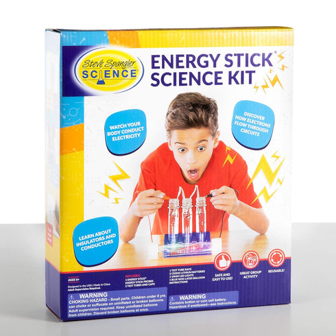 Energy Stick Science Kit - Fun STEM Learning Toy for Kids to Learn about Conductors of Electricity