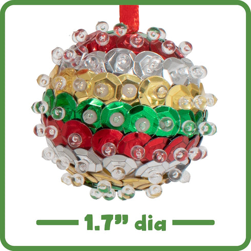 READY 2 LEARN Create Your Own Sequin Ornaments, Set of 6 Christmas Crafts for Kids, All Materials Included