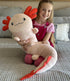 MaoGoLan Giant Axolotl Plush Stuffed Animal, Huge Pink Axolotl Body Pillow for Kids and Adults