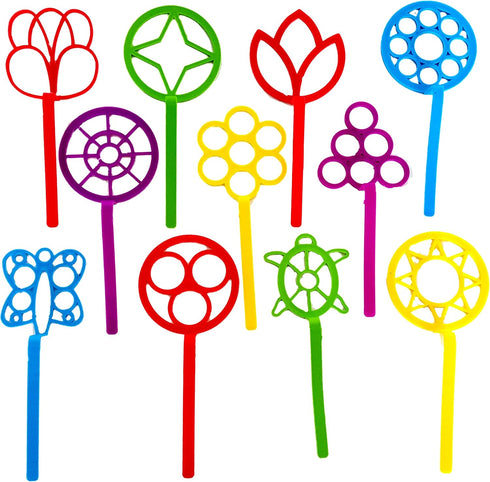 Bubble Wands, Large Assortment, 8" Inches (1 Set)