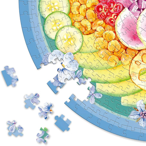 Ravensburger Circle of Colors: Poke Bowl 500 Piece Round Jigsaw Puzzle, Unique Softclick Technology