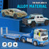 VijiSuki Set Die-cast Semi Truck Toys w/Semi Truck, Pickup, Racing Car, Alloy Engineering Transport Vehicles Toys