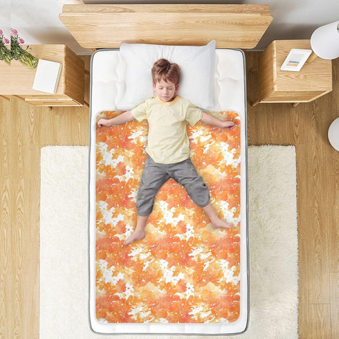 siphylline 52" 34" Orange Tie Dye Flowers Extra Large Resuable Changing Pad Covers Soft Absorbent Pee Pads for Bed
