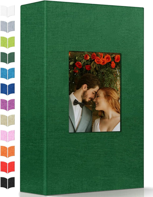 Photo Album 4x6 with 300 Pockets - Slip-in Picture Albums, Linen Cover Memory Book for Wedding and Family