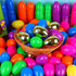 FLYSNK 1000 Pack 12 2.4 Inch Easter Eggs Bulk Include Surprise Golden Egg, Bright Colors Fillable Plastic Eggs Empty